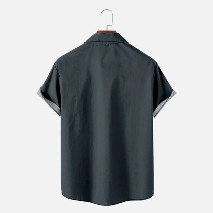 Men'S Summer Trendy Hawaiian Style Short Sleeve Casual Shirts Mens T-Shirts Shirts for Men Fashion Mens T Shirts Casual Navy,S