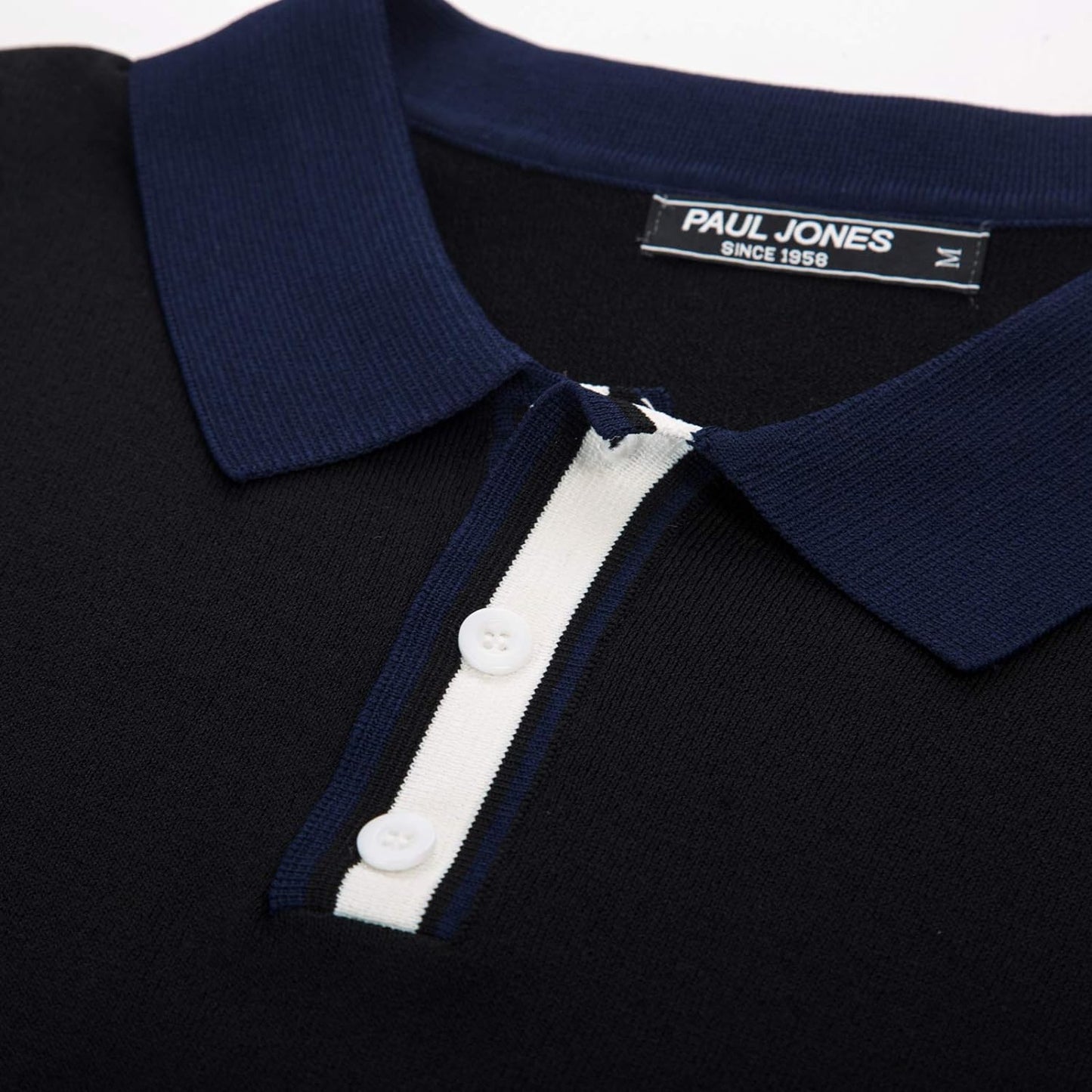 Mens Regular Fit Polo Shirts Short Sleeve Golf Knitwear for Summer Solid-Black