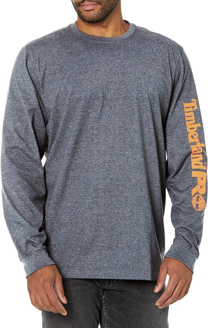 Mens Base Plate Long Sleeve T-Shirt with Sleeve Logo Big & Tall