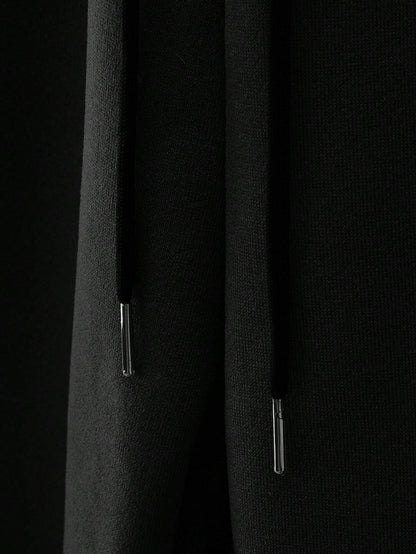 Manfinity Homme 2Pcs Men'S Casual Letter Printed Sweatshirt and Sweatpants Set, for Daily Leisure , Track Suit , Urban , Color Block, Fall Clothes