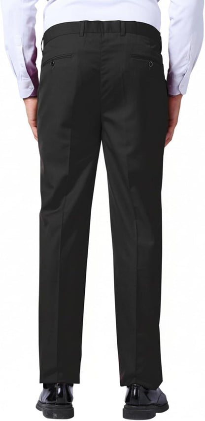 Mens Classic Slim Fit Fit Stretch Flat Front Slacks Dress Pants