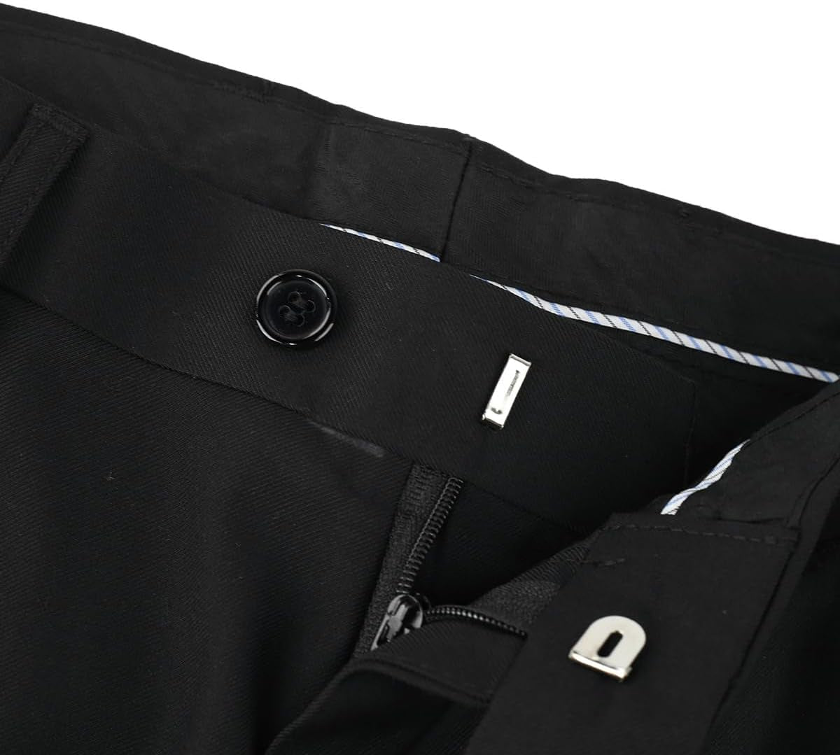 Mens Classic Slim Fit Fit Stretch Flat Front Slacks Dress Pants