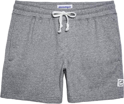 Mens Athletic Gym Shorts 5.5" Elastic Waist Casual Pajama Pocket Jogger Men Workout Short Pants